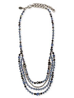 Sorrelli Ice Blue Multi Strand Bib Necklace