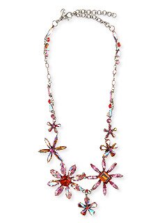 Sorrelli Pink Coral Bib Necklace