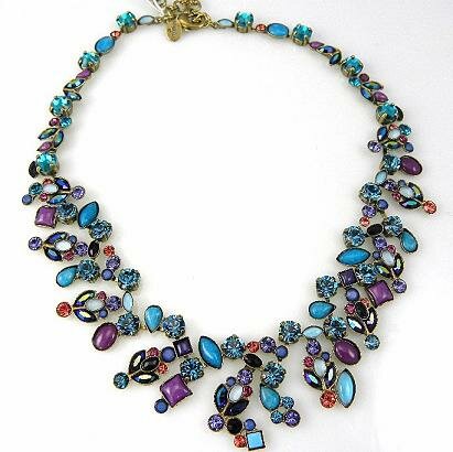 Sorrelli Captain N Teal Swarovski Crystal Necklace