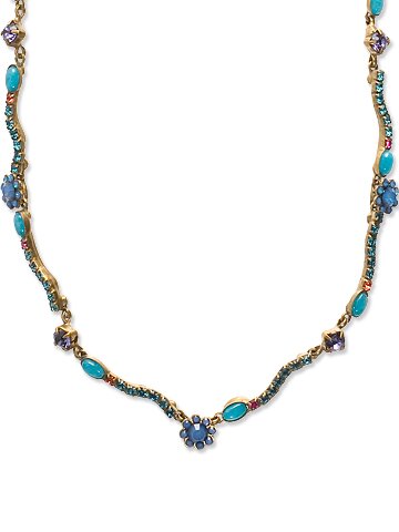 Sorrelli Captain N Teal Swarovski Crystal Necklace
