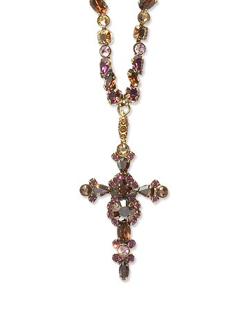 Sorrelli Plum Delight Swarovski Crystal Cross