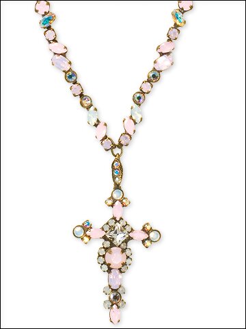Sorrelli Pretty In Pink Swarovski Crystal Cross