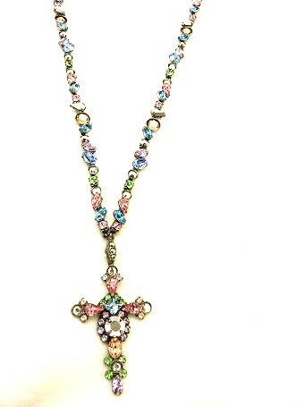 Sorrelli Silver Streak Swarovski Crystal Cross