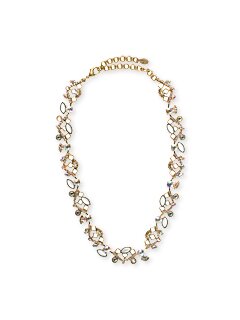 Sorrelli Snowflake Criss-Cross Design Swarovski Crystal Necklace