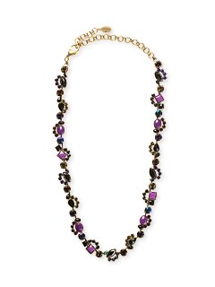 Sorrelli Simply Divine Swarovski Crystal Cluster Scalloped Necklace