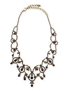 Sorrelli Simply Divine Scrollwork Design Crystal Necklace