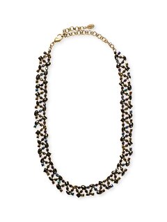 Sorrelli Simply Divine Criss-Cross Design Crystal Necklace