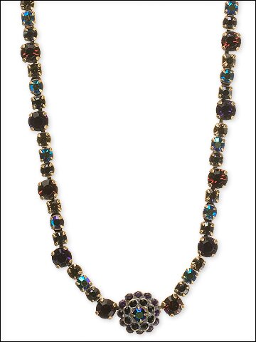 Sorrelli Simply Divine Swarovski Crystal Station Necklace with Center Cluster