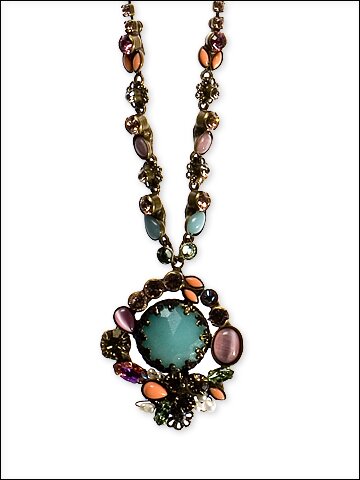 Sorrelli Fixation Necklace With Flower Pendant