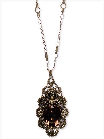 Sorrelli Mirage Swarovski Crystal Bold Vintage Style Pendant Necklace