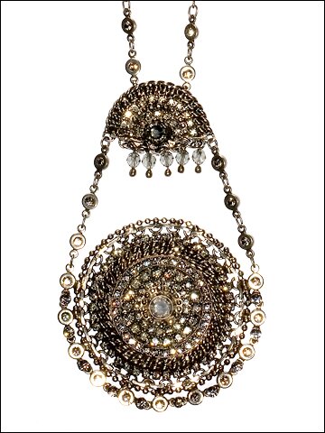 Sorrelli Debonair Swarovski Crystal Deco Style Medallion Necklace