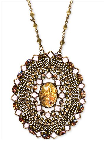 Sorrelli Mirage Swarovski Crystal Bold Vintage Pendant Necklace