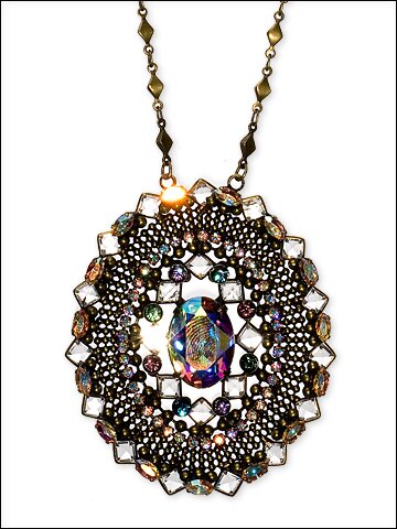 Sorrelli Smitten Swarovski Crystal Bold Vintage Pendant Necklace