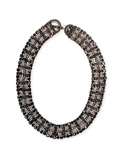 Sorrelli Debonair Swarovski Crystal Bold Mesh Style Necklace