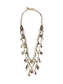 Sorrelli Mirage Swarovski Crystal Charm Layered Necklace