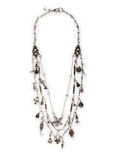 Sorrelli Debonair Swarovski Crystal Charm Layered Necklace