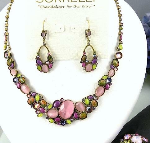 Sorrelli Coneflower Swarovski Crystal Three Piece Jewelry Set