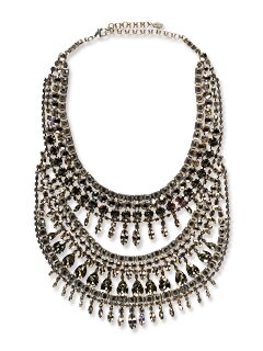 Sorrelli Silver Shade Swarovski Crystal Avant Garde Collection Necklace