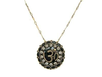 Sorrelli Yoga Inspired OM Pendant-Jet