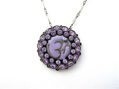 Sorrelli Yoga Inspired OM Pendant-Lavender