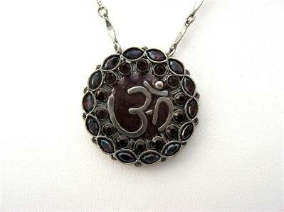 Sorrelli Yoga Inspired OM Pendant-Maroon