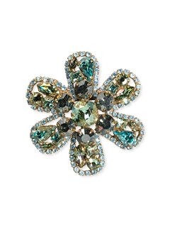 Sorrelli Aqua Bubbles Swarovski Crystal Brooch