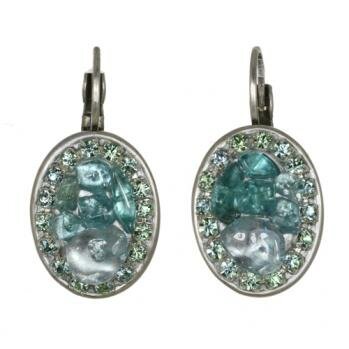 Michal Golan Aqua Marine Crystal Earrings
