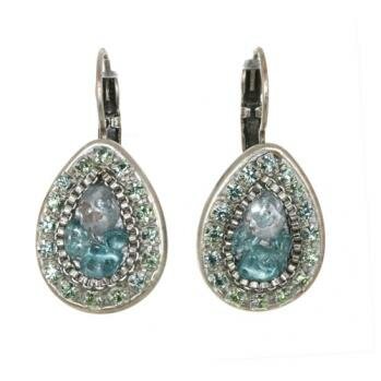 Michal Golan Aqua Marine Crystal Earrings