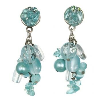 Michal Golan Aqua Marine Crystal Earrings