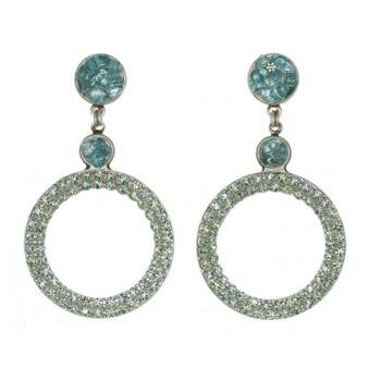 Michal Golan Aqua Marine Crystal Earrings