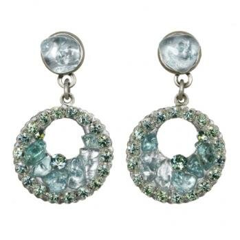 Michal Golan Aqua Marine Crystal Earrings