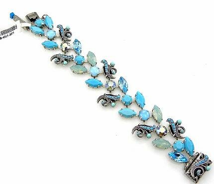 Mariana Bold Turquoise & Crystal Bracelet