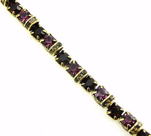 Sorrelli Burgundy Amethyst Swarovski Crystal Bracelet