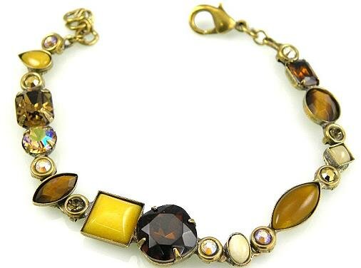 SORRELLI BUTTER SCOTCH SWAROVSKI CRYSTAL BRACELET