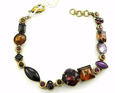 Sorrelli Burgundy Amethyst Swarovski Crystal Bracelet