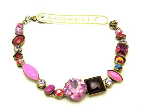 Sorrelli Strawberry Daiquiri Swarovski Crystal Bracelet