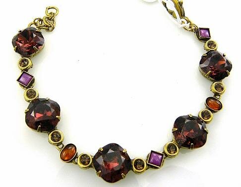 Sorrelli Burgundy Amethyst Swarovski Crystal Bracelet