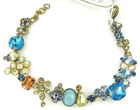 Sorrelli Blue Sunrise Swarovski Crystal Bracelet