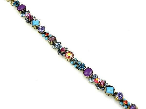 SORRELLI BLUE RASPBERRY SWAROVSKI CRYSTAL BRACELET
