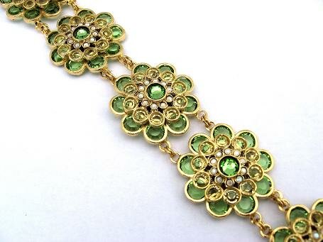 Sorrelli Green Apple Swarovski Crystal Bracelet