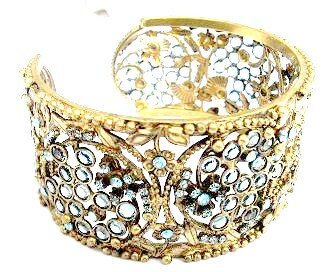 Sorrelli Aqua Bubbles Swarovski Crystal Cuff