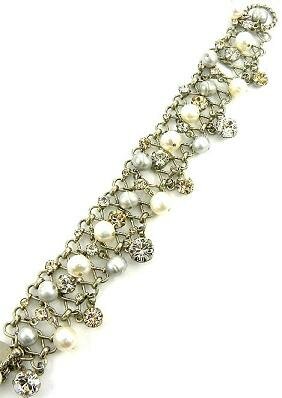 SORRELLI SNOW BUNNY SWAROVSKI CRYSTAL BRACELET