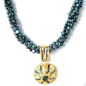 MYSTIC TOPAZ TRILLION PENDANT BY BARBARA GARWOOD