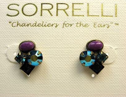 Sorrelli Blueberry Swarovski Crystal Earrings