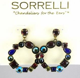 Sorrelli Multi Red Swarovski Crystal Earrings