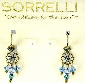 SORRELLI OCEAN SWAROVSKI CRYSTAL EARRINGS