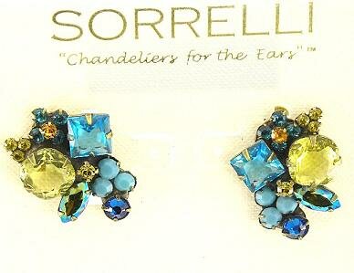 Sorrelli Morning Glory Swarovski Crystal Clip Earrings