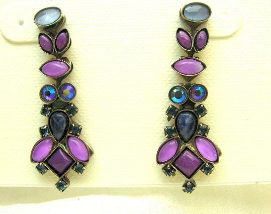 Sorrelli Purple Rain Swarovski Crystal Earrings
