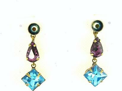 Sorrelli Captain N Teal Swarovski Crystal Earrings