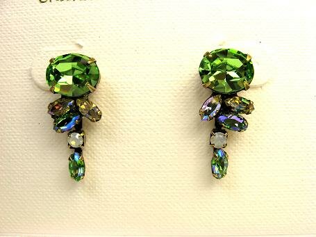 Sorrelli Green Apple Swarovski Crystal Earrings